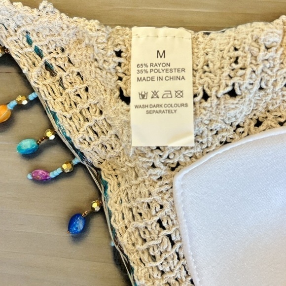 Crochet Beaded Halter Top | SIZE M - Picture 6 of 6